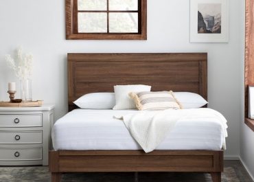 Wooden bed frame