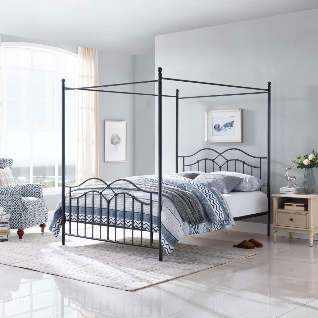 Earhart-Traditional-Iron-Canopy-Queen-Bed-Frame-by-Christopher-Knight-Home