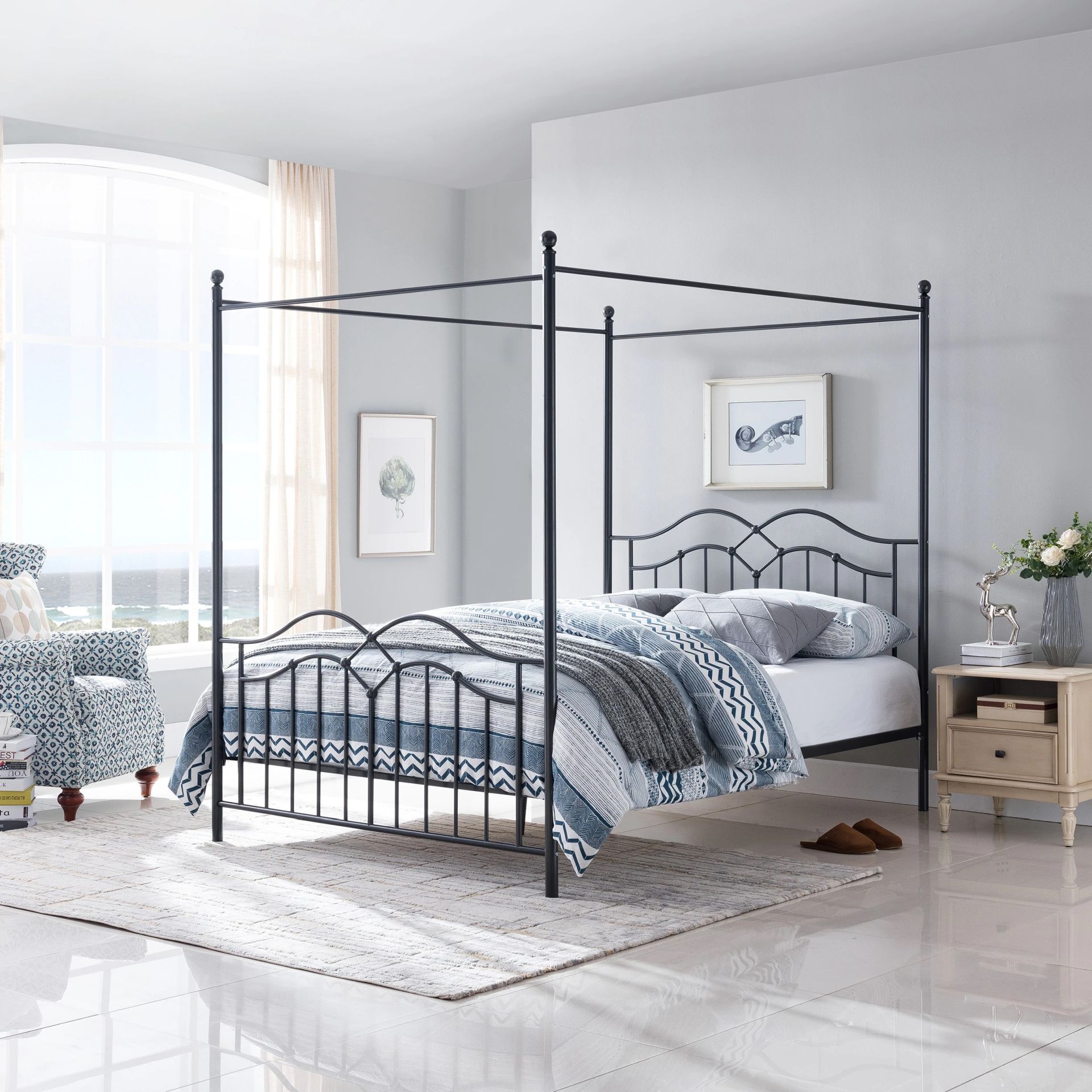 Earhart-Traditional-Iron-Canopy-Queen-Bed-Frame-by-Christopher-Knight-Home